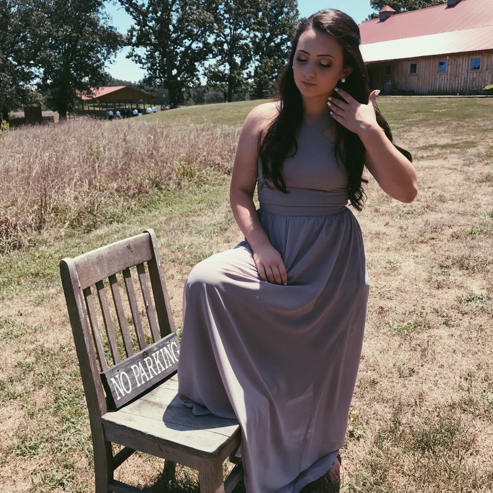 AIR OF ROMANCE TAUPE MAXI DRESS LULUS